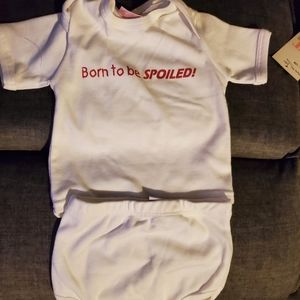Baby girl 2 pc onesie set
